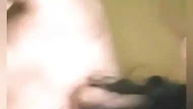 Extremely Cute Desi wife giving Blowjob to her Husband