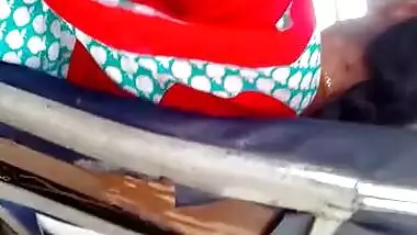 Tamil young married girl hot side view in bus (part 2)