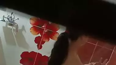 Big boobs sister bathing caught on cam by brother