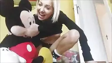 There is no doubt: my cousin still enjoys playing with her plush toys but she shouldn't be playing this way!
