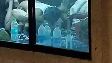 Caught through the window in hotel with bhabhi pussy lick