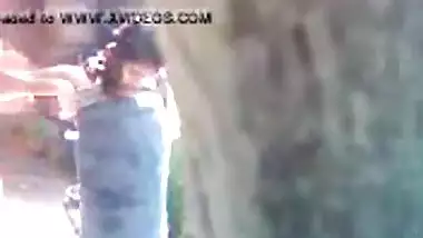 Sexy village girl changing her clothes in outdoor