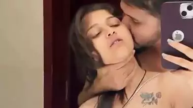 Hot Indian couple enjoys romantic sex in a hotel room