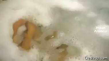 Rich indian bhabhi masturbate with fun in bathtub