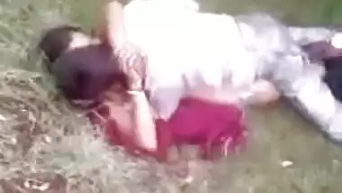 Young indian village couple fucking in forest...
