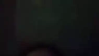 Dark nipples desi girlfriend on video call topless at night